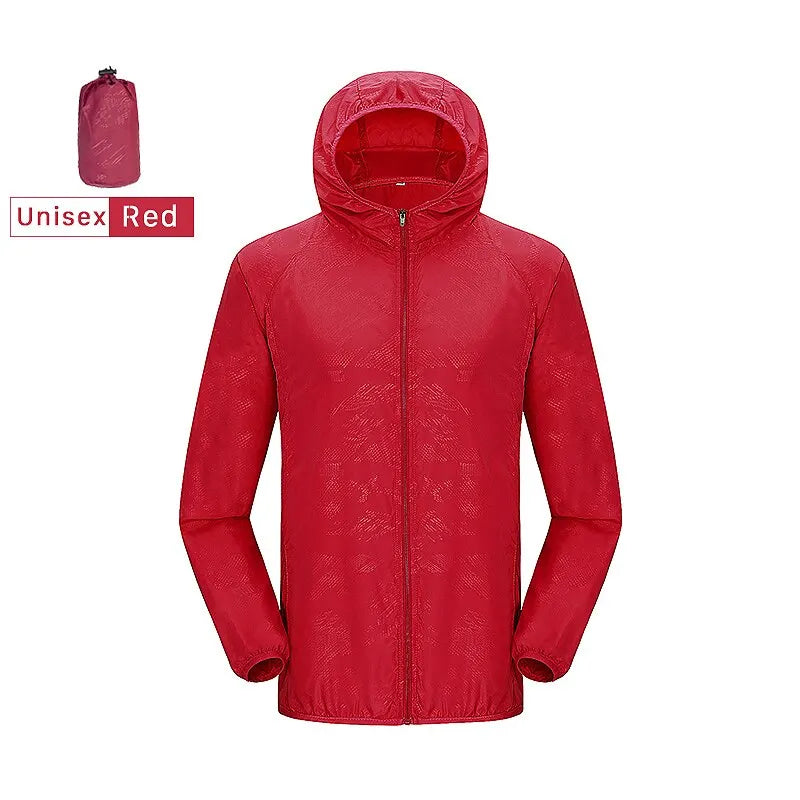 LNGXO Unisex Hiking Jacket Men Women Waterproof Quick Dry Camping Windbreaker Trekking Fishing Rain Coat Outdoor Anti UV Clothes 