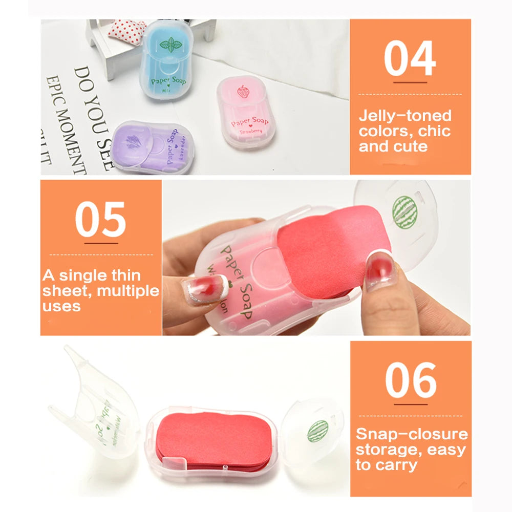 Portable Hand Soap Sheets, 50-Sheet Box