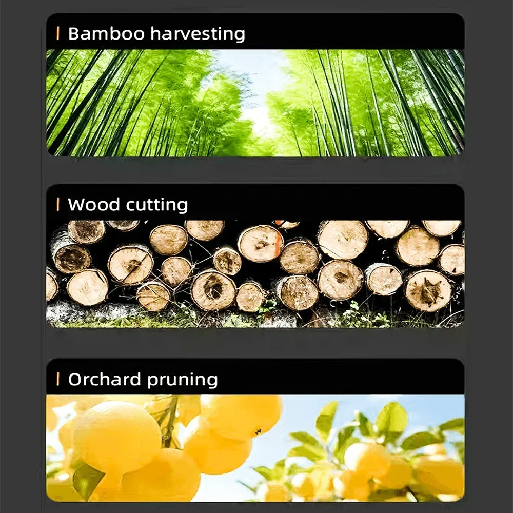 12 Inch Brushless Electric Chainsaw LED Display Cordless Saw Wood Logging Cutting Power Tools For Makita 18V Battery(No Battery) 