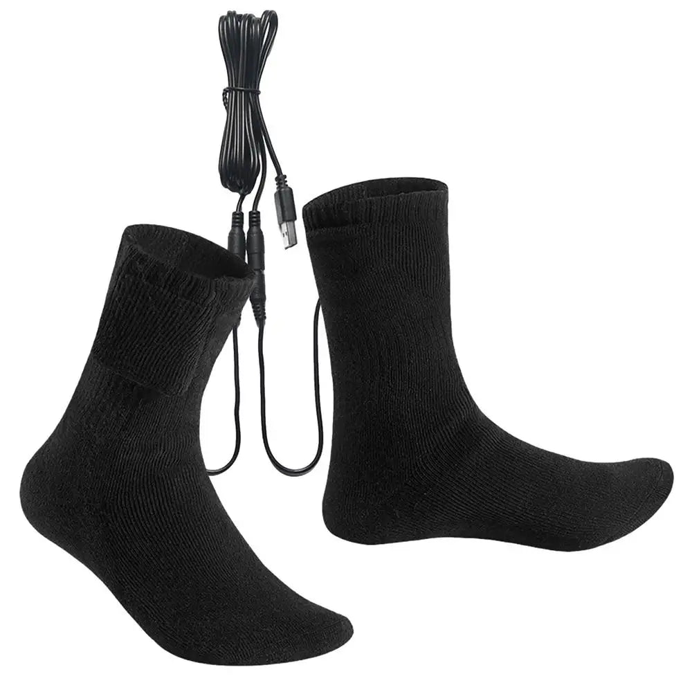USB-Powered Heated Socks — One Pair