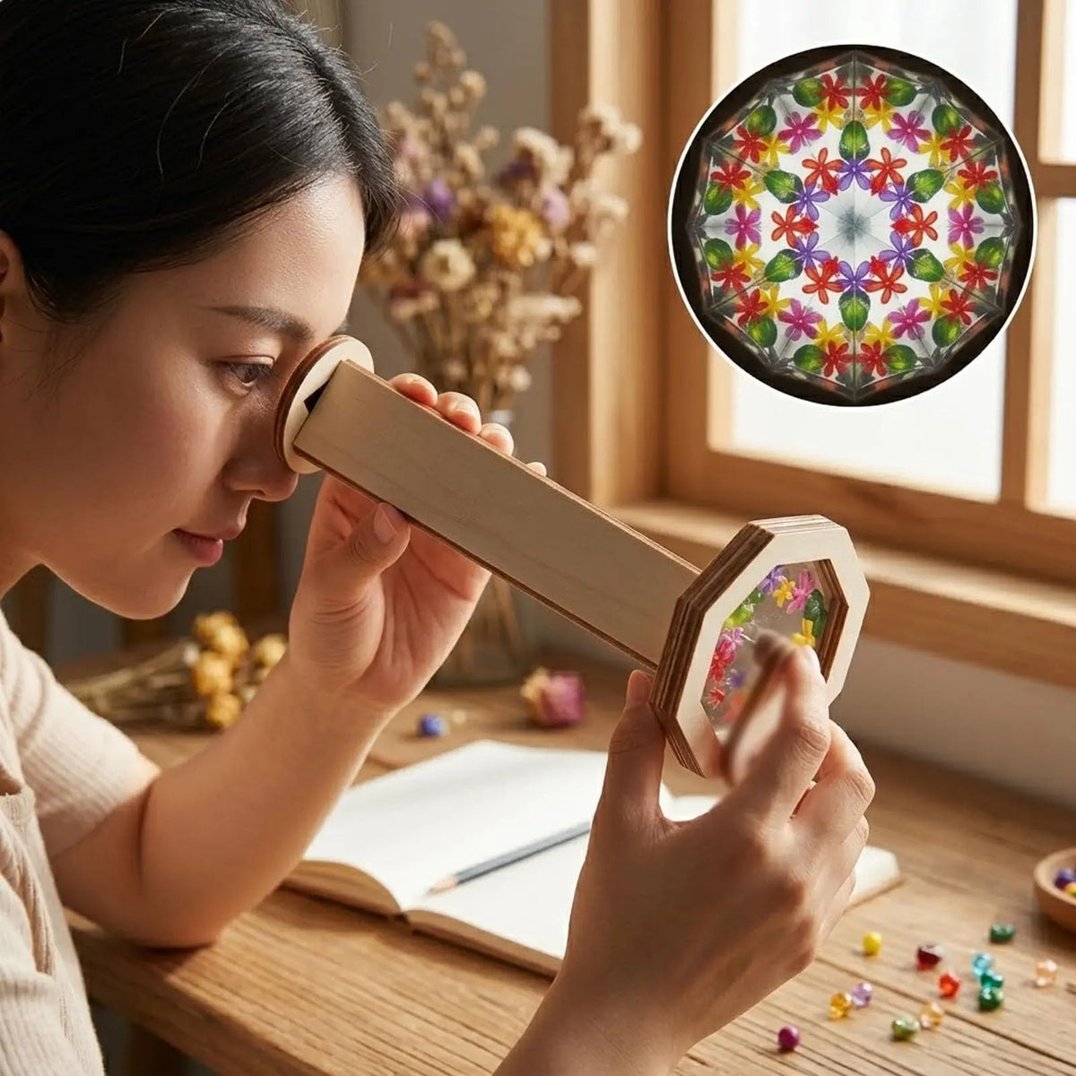 DIY Wooden Rotating Kaleidoscope Kit