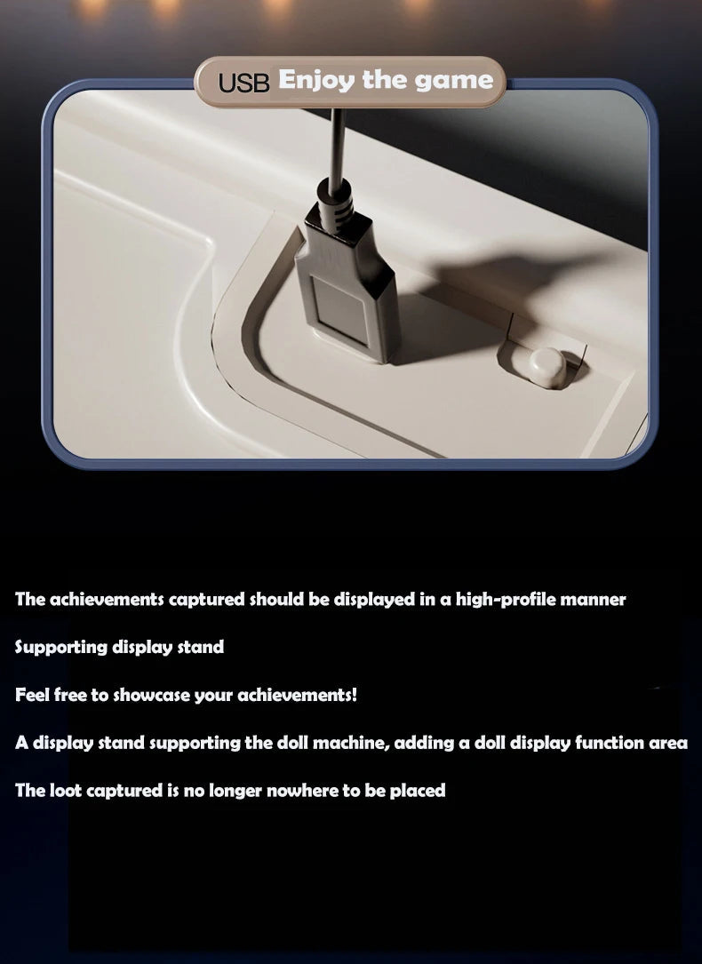 Big Size DIY Doll Machine Kids Coin Operated Play Game Mini Claw Catch Toy Crane Machines Music Doll Children Xmas Gifts Toys 