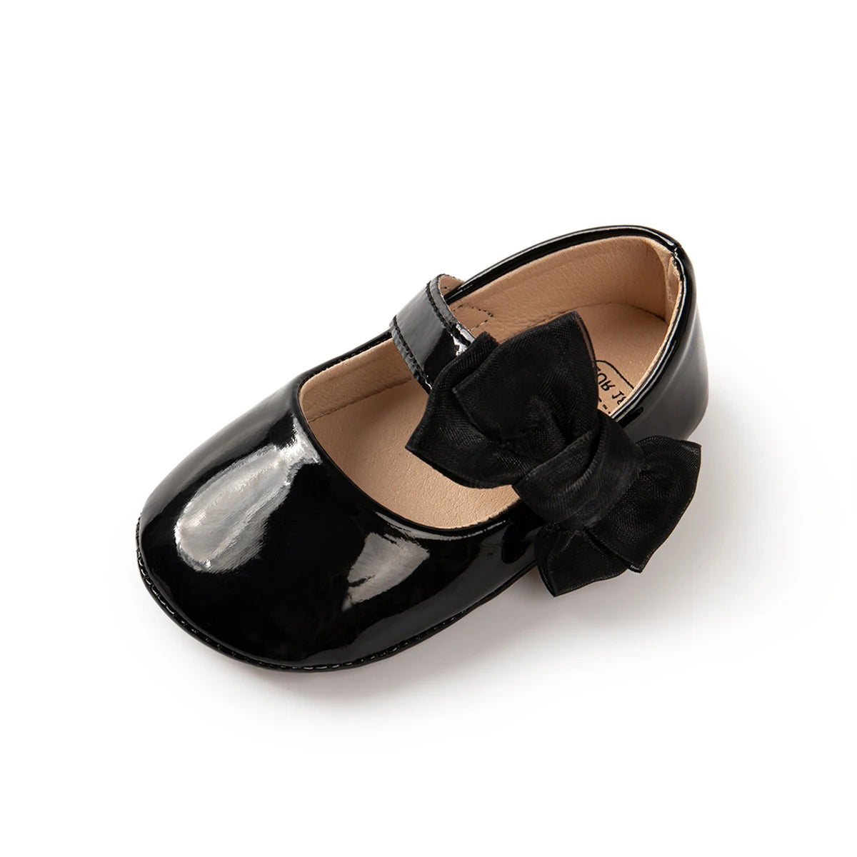 Newborn Baby Non‑Slip PU Walking Shoes with Soft Rubber Bottom