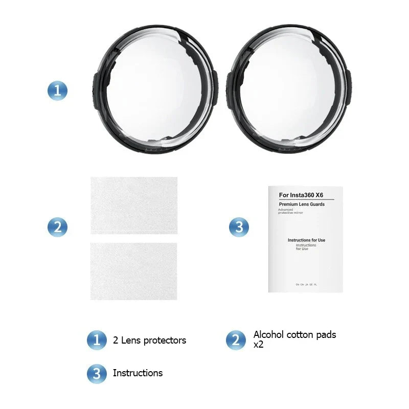 Protector de lente 9H para Insta360 X6