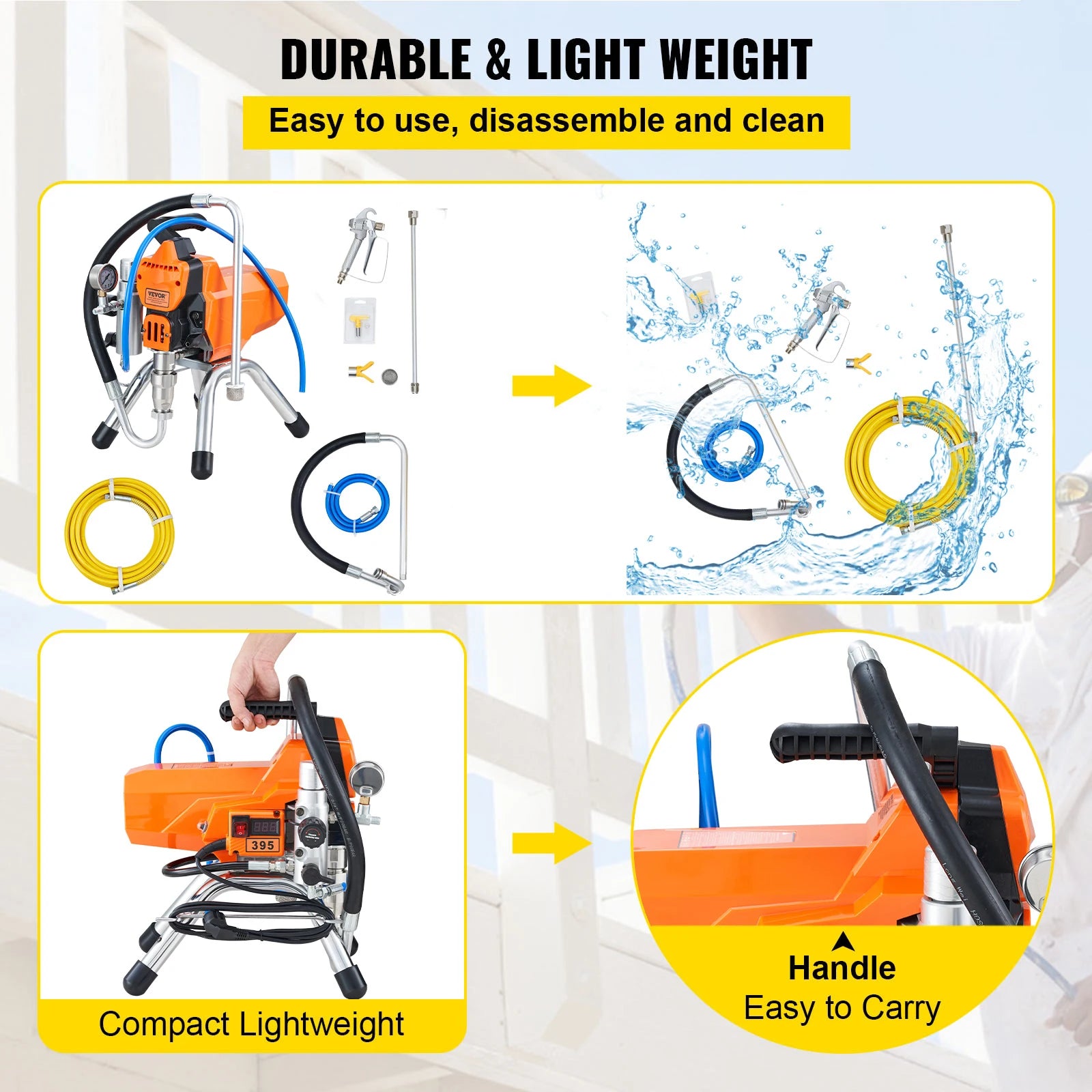 High‑Pressure Airless Wall Paint Spray Gun Machine
