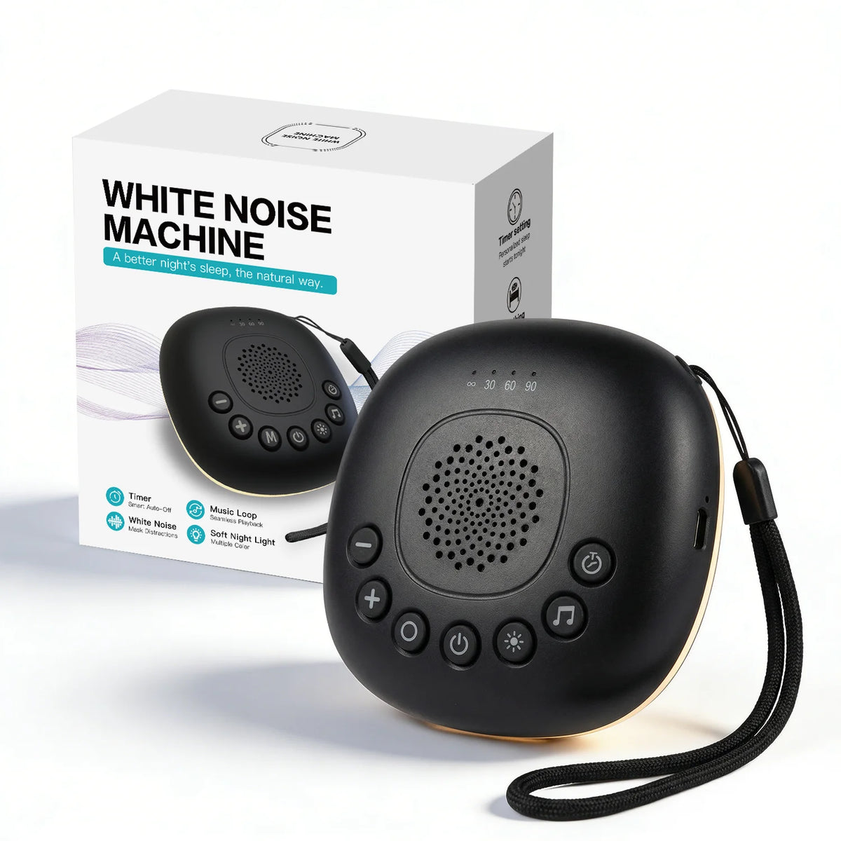 Rechargeable Sleep Sound Machine with Night Light