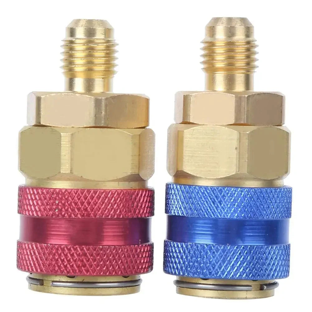 Car AC Quick Couplers, R134a or R1234yf Options