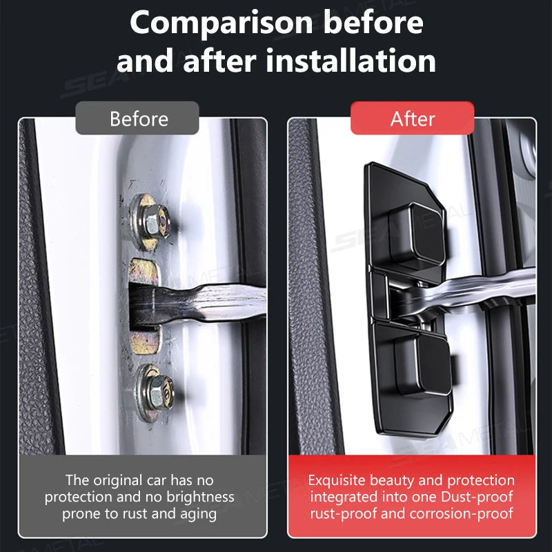 SEAMETAL 4Pcs Car Door Buffer Cushion Waterproof Self-Adhesive Silicone Shockproof Cushion Universal Car Door Shock Absorber