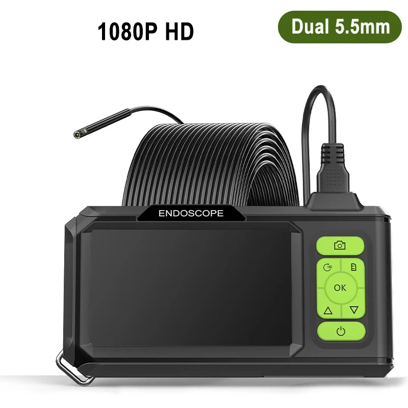 Industrial Endoscope 4.3'' IPS Screen Autofocus Camera HD1080P Single Dual Triple Lens USB Probe Car Inspection Borescope LEDs 