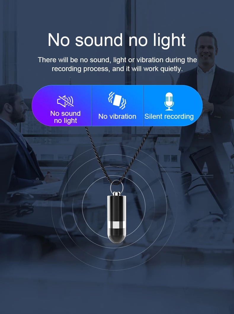 Mini Voice Activated Recorder Digital Audio Recording Keychain Device Wearable Sound Professional Micro Dictaphone STTWUNAKE 