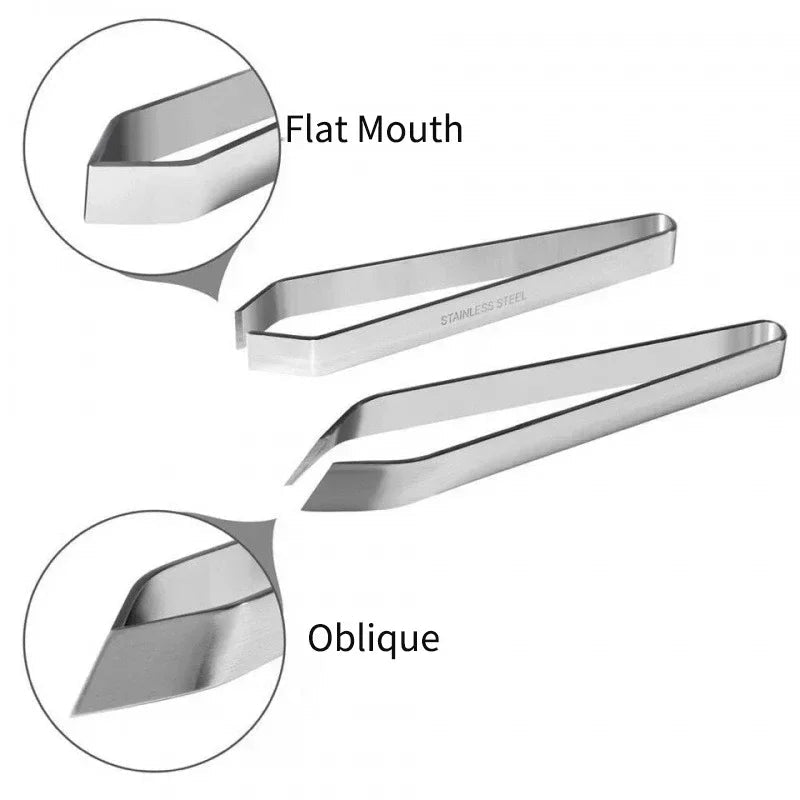 1pcs 430 Stainless Steel Fish Bone Tweezers Pincer Clip Puller Remover Tongs Fish Bone Plucking Clamp Kitchen Gadgets Tools 