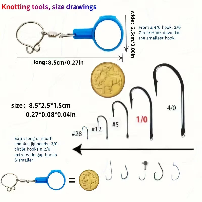 Two-Piece Fishing Knotting Tool Set