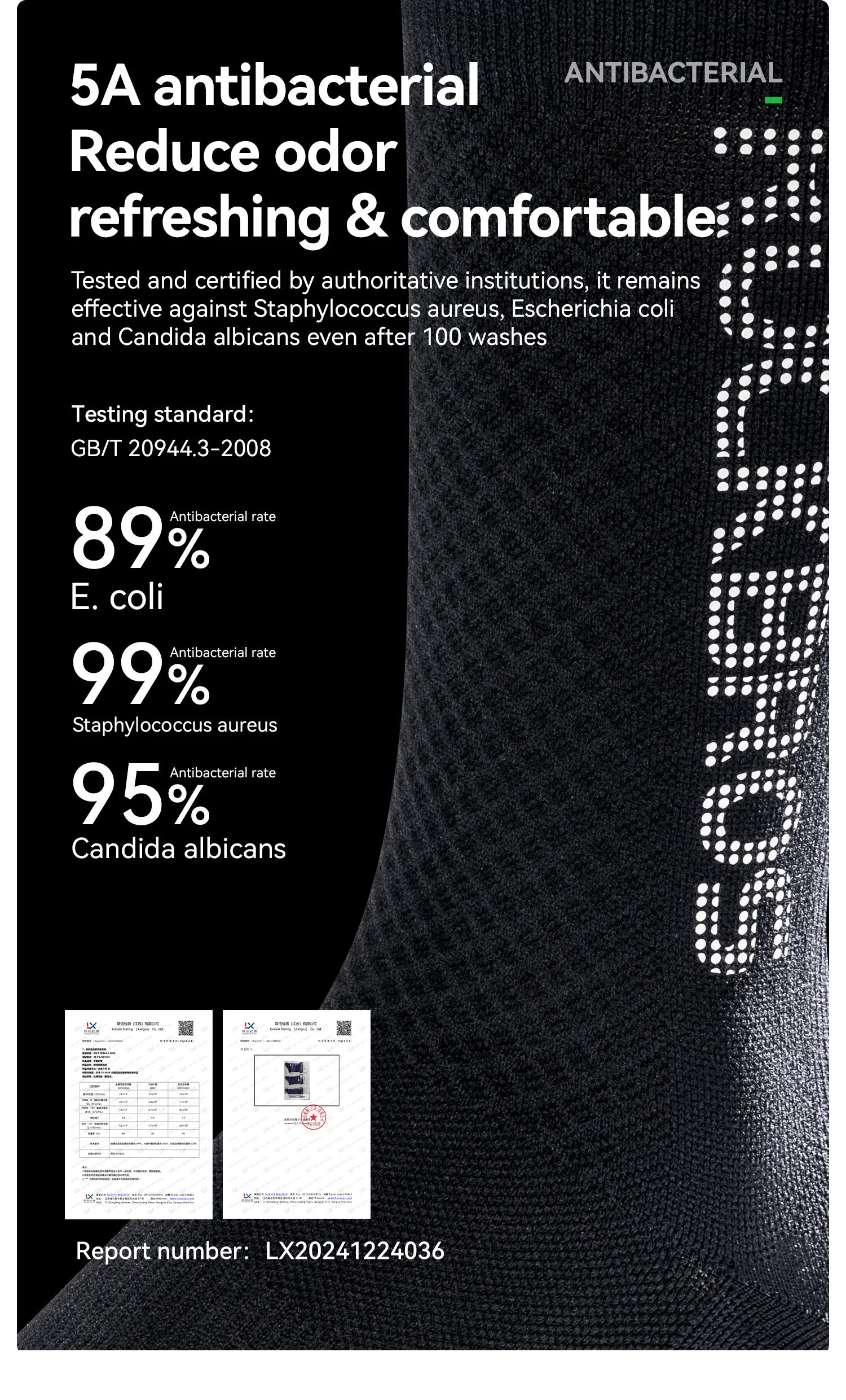 Breathable Cycling Socks with Antibacterial Knit & Reflective Heel
