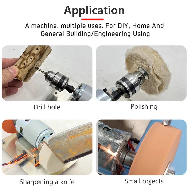 100W Double Grinder Machine Artifact Table Grinder Motor Micro Coarse and Fine Polishing Electric Grinding Wheel Grindig Stone 