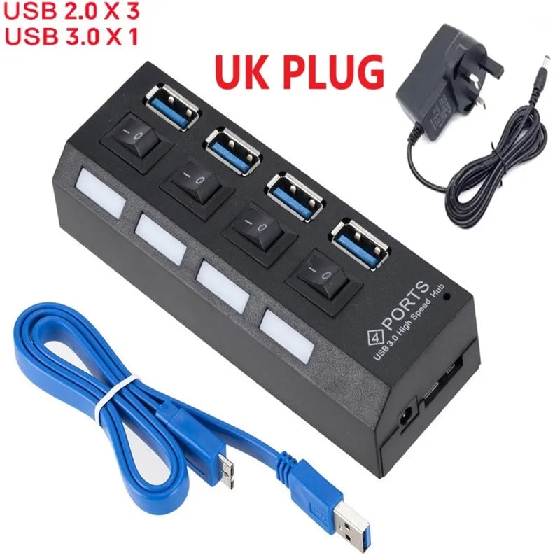 Hub USB 3.0 commutato - Quattro o sette porte