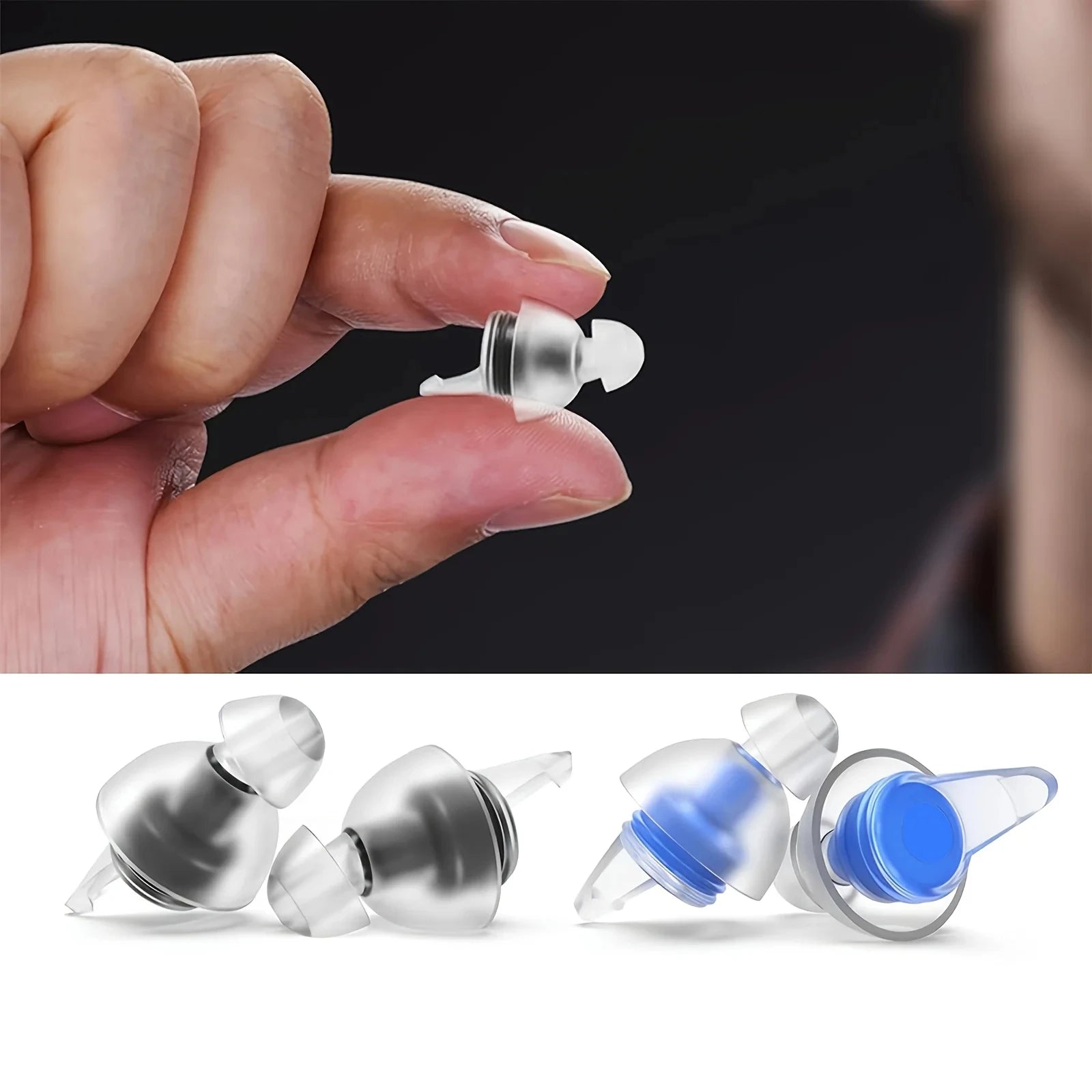 HUAK High Fidelity Silicone Ear Plugs for Noise Cancelling Washable Reusable Musicians Motorcycles Sleeping Work, Study, Swim 