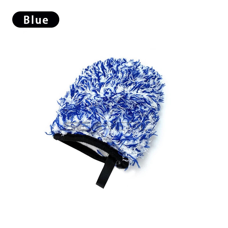SEAMETAL Microfiber Car Washing Gloves Auto Wheel Hub Rim Cleaning Mitt Ultra-Soft Thickening Wash Glove for Car Detailing Care 