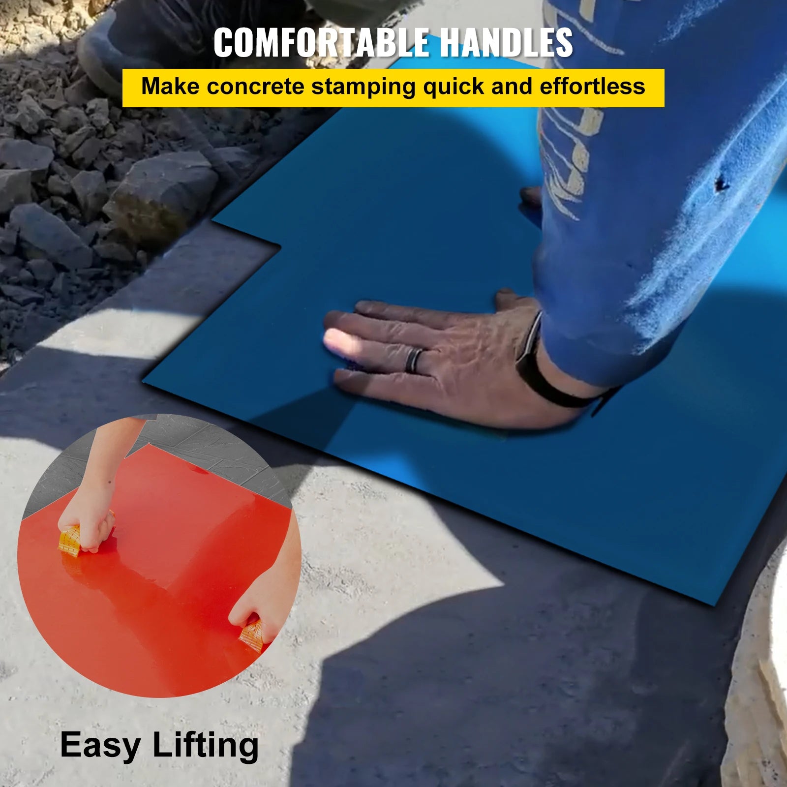 Concrete Stamp Mats 24x24" Set of 4 Stone Texture Skins