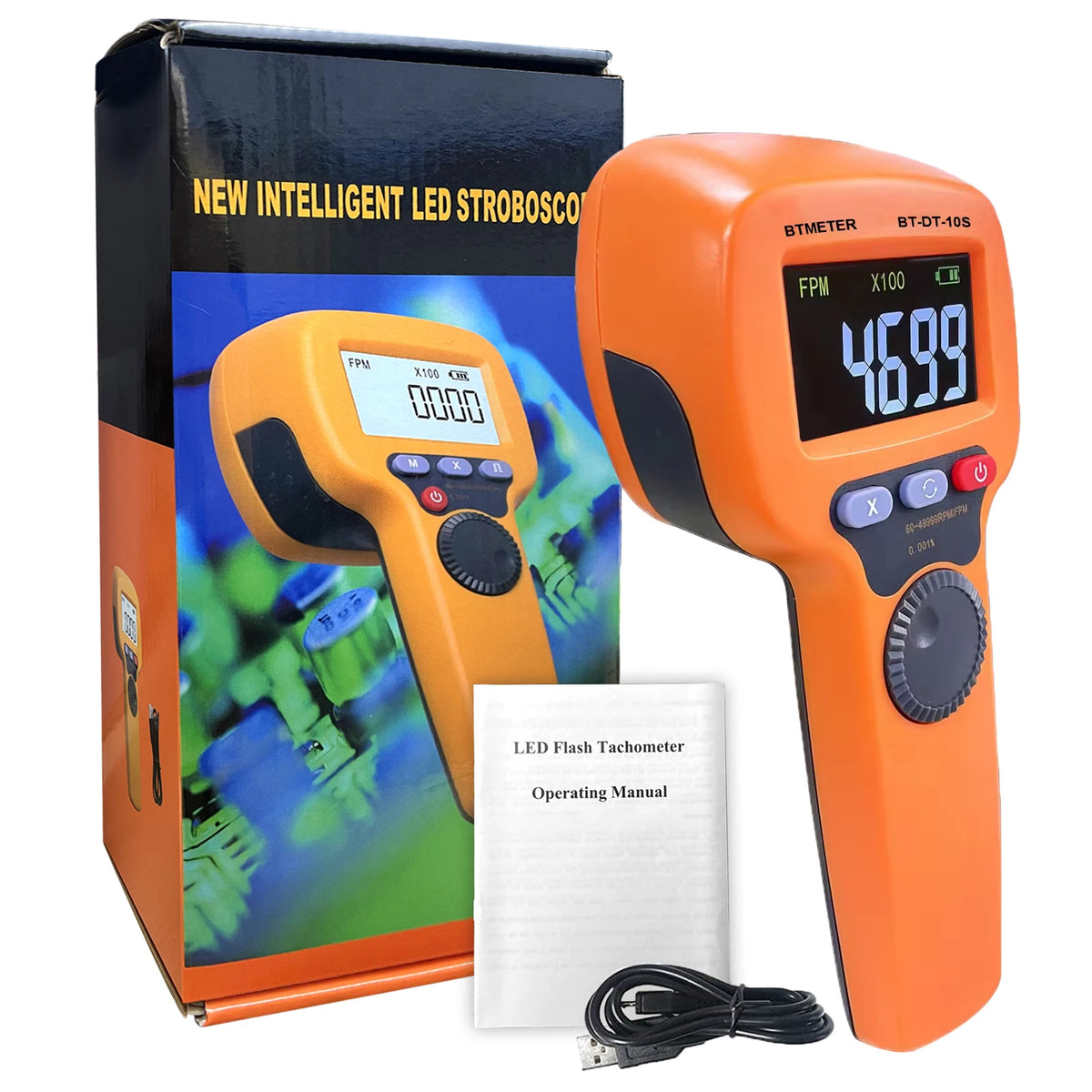 Non-Contact Digital Stroboscope Tachometer