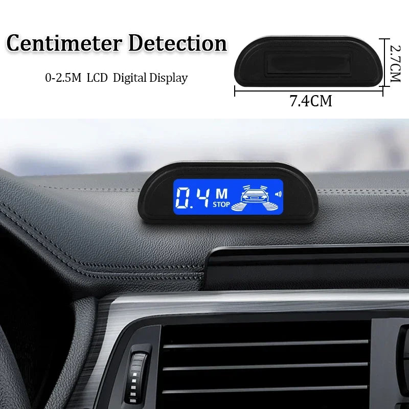  Hippcron parkolási szenzor készlet automata parkolás, hátrameneti LED monitor, 22 mm 4 szenzor radar detektáló rendszer, háttérvilágítású kijelző