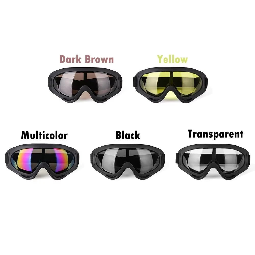 DIZETION 1Pc Winter Windproof Skiing Glasses Goggles Outdoor Sports Eyewear Glasses Ski Dustproof Cycling Lens Frame Sunglasses 