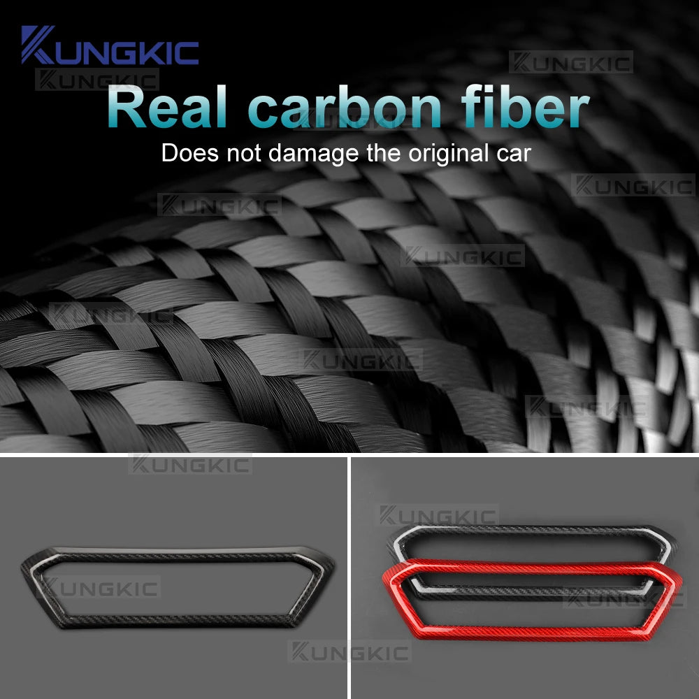 Real Hard Carbon Fiber Center Console Air Outlet Trim for Cupra Leon