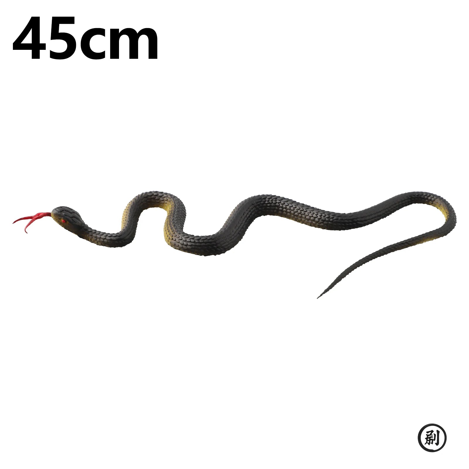 45cm Fake Realistic Rubber Toy Snake Simulation Anaconda Scary Halloween To Scare Birds Props Prank Trick Toy Accessories 