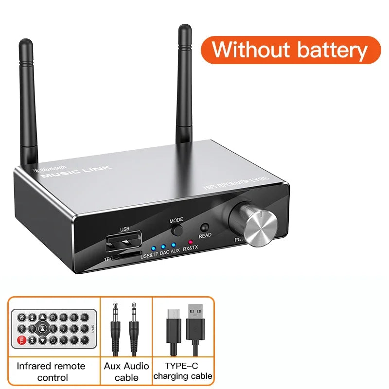  Transmisor y receptor de audio Bluetooth con control remoto