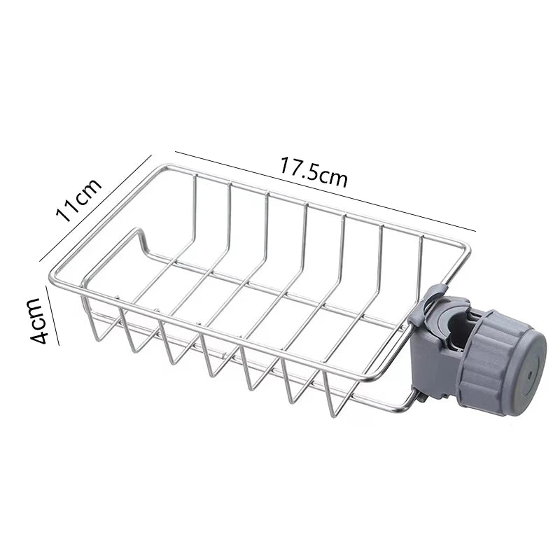Faucet-Mounted Sink Storage Rack