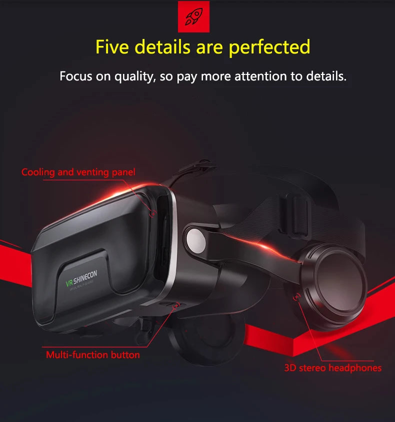 VR brýle 3D virtuální realita, headset, helma, čočky, brýle, chytré pro smartphony, mobilní hry, sada Viar Viewer