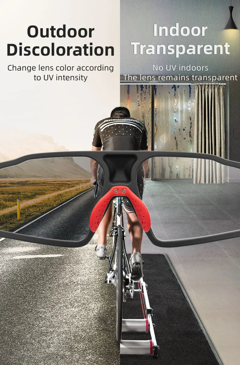 Photochromic Bike Glasses with UV400 Protection