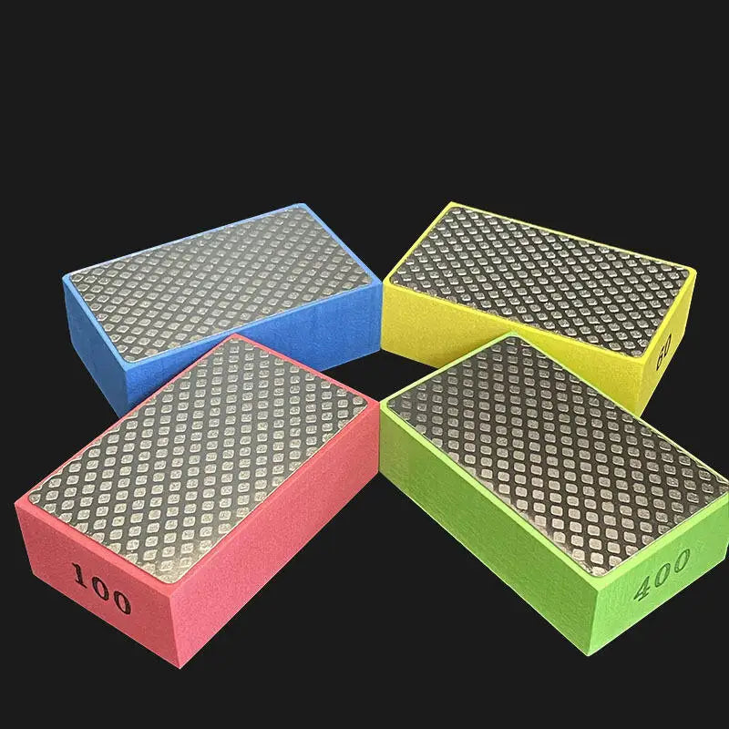 Discos de polimento manual de diamante 60/100/200/400# Bloco de abrasivo para azulejos vidro Polimento Areia Padrão Disco de polimento Abrasivo para pedra