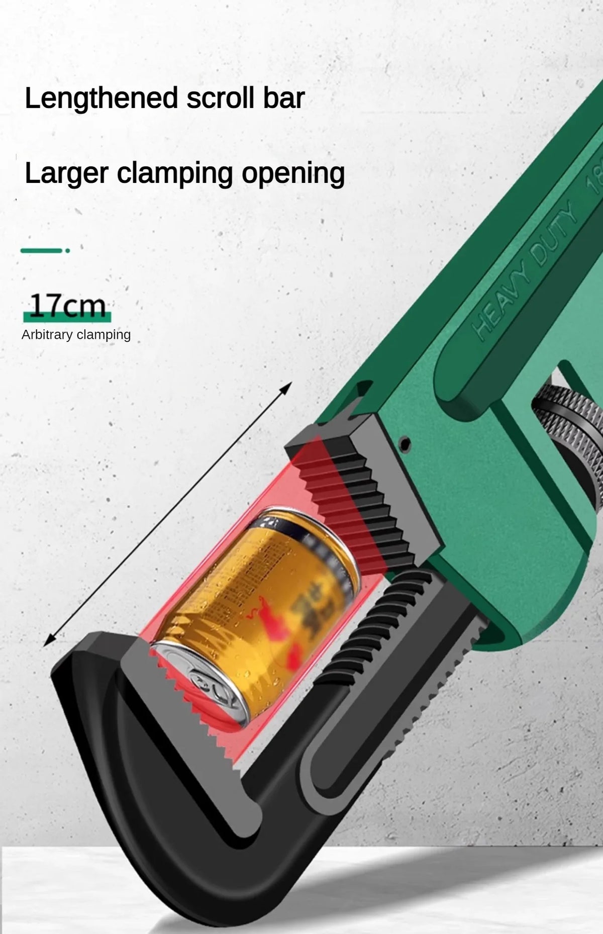 Carbon-Steel Pipe Wrench - Size Options