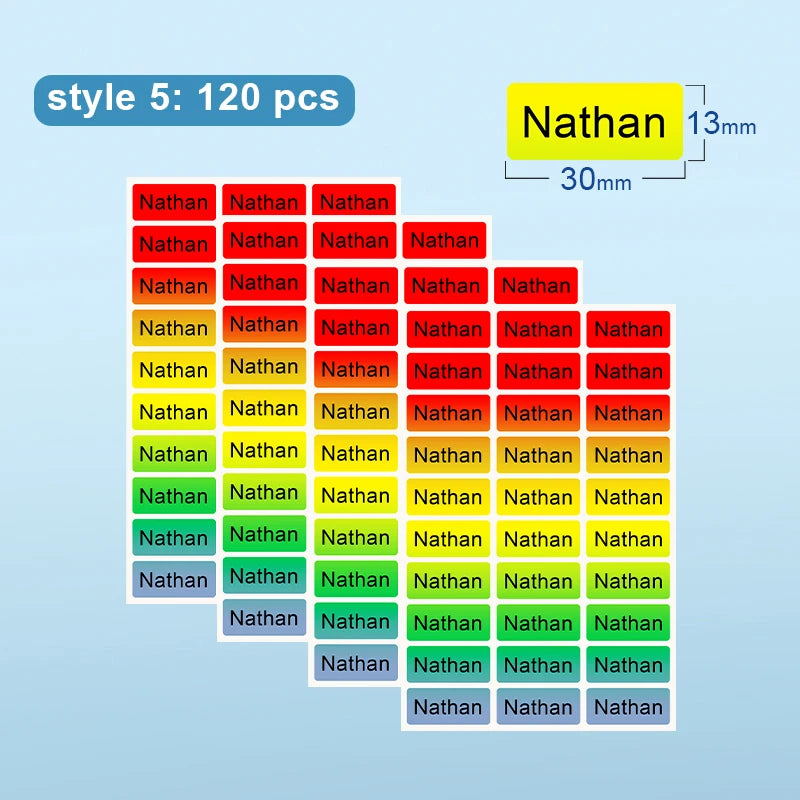 Personalized Name Labels – Style and Pack Options