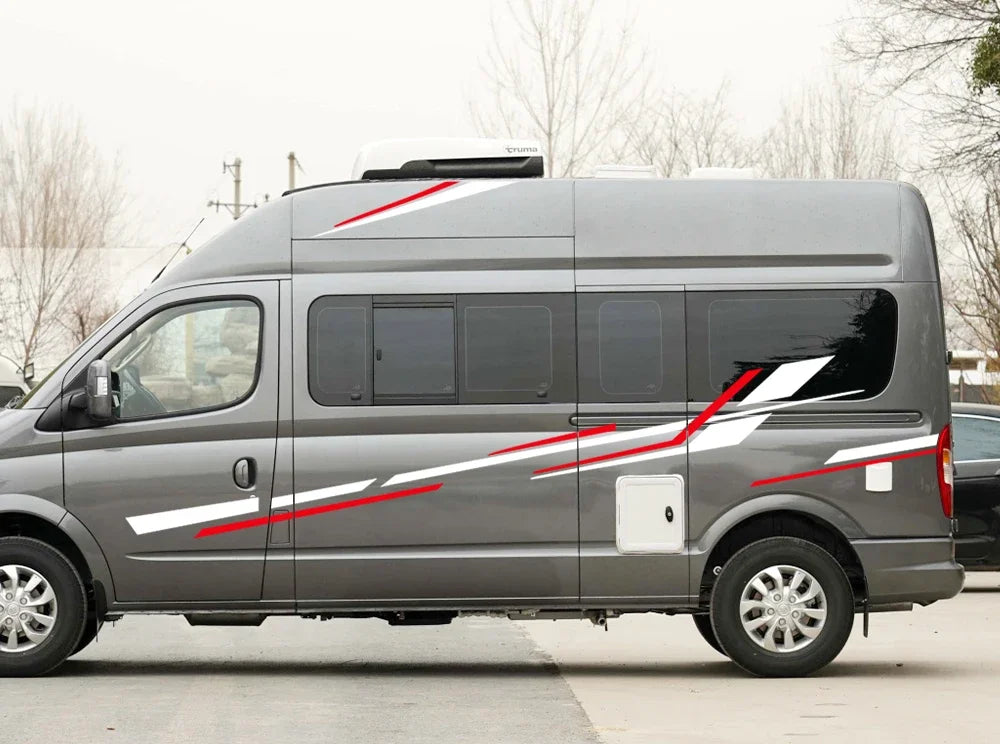 6 Piece Motorhome Stripe Vinyl Stickers for RV, Caravan & Camper Van