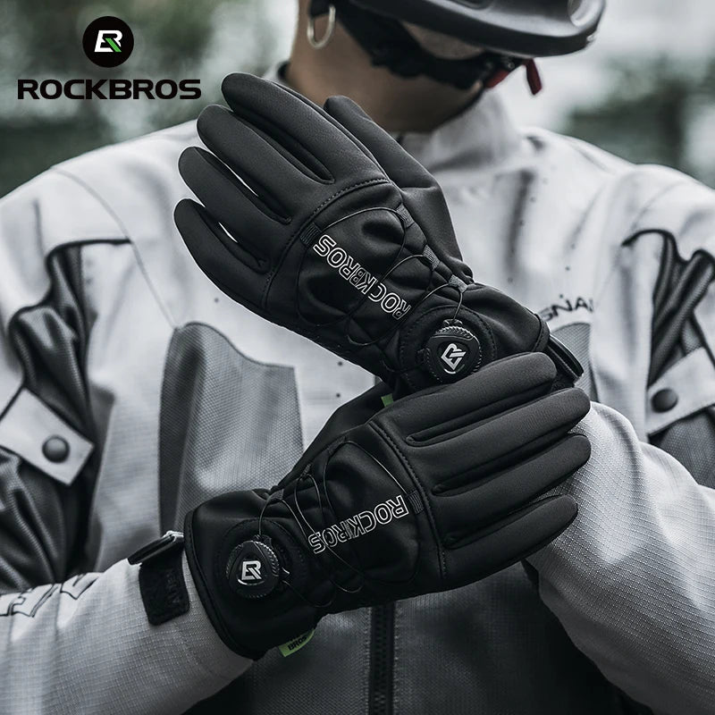 Vinter Cykelhandsker Touchscreen Fuld Finger Varm Anti-Skrid Greb