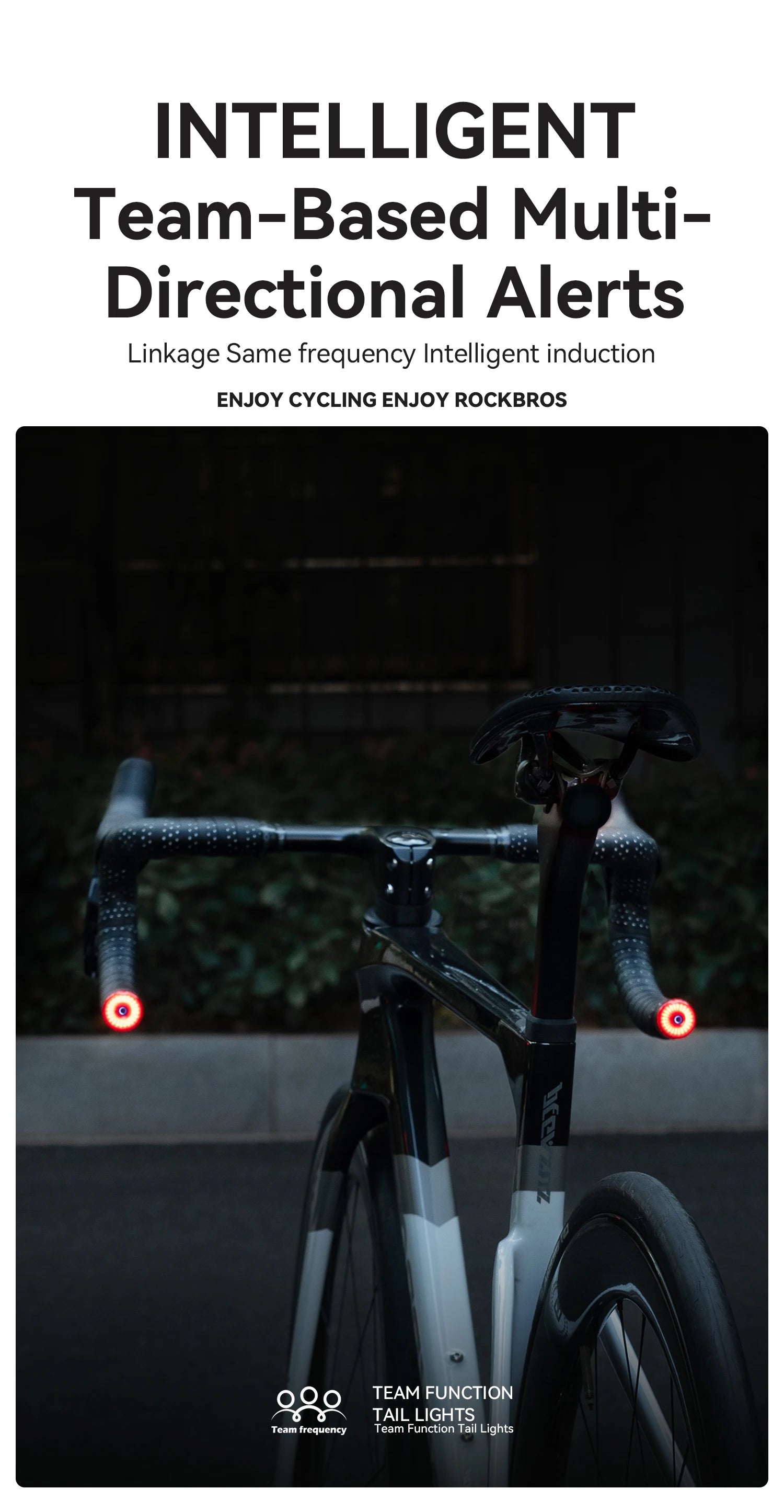 Bike Handlebar Plug LED Safety Lights with Brake Sensor (2pcs)