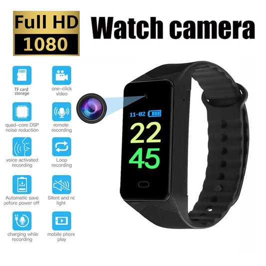 Mini Kamera Uhr 1080P HD DV Professionelle Video Recorder Armband Diktiergerät Kleine Körper Kamera Sport DVR Armband Camcorder