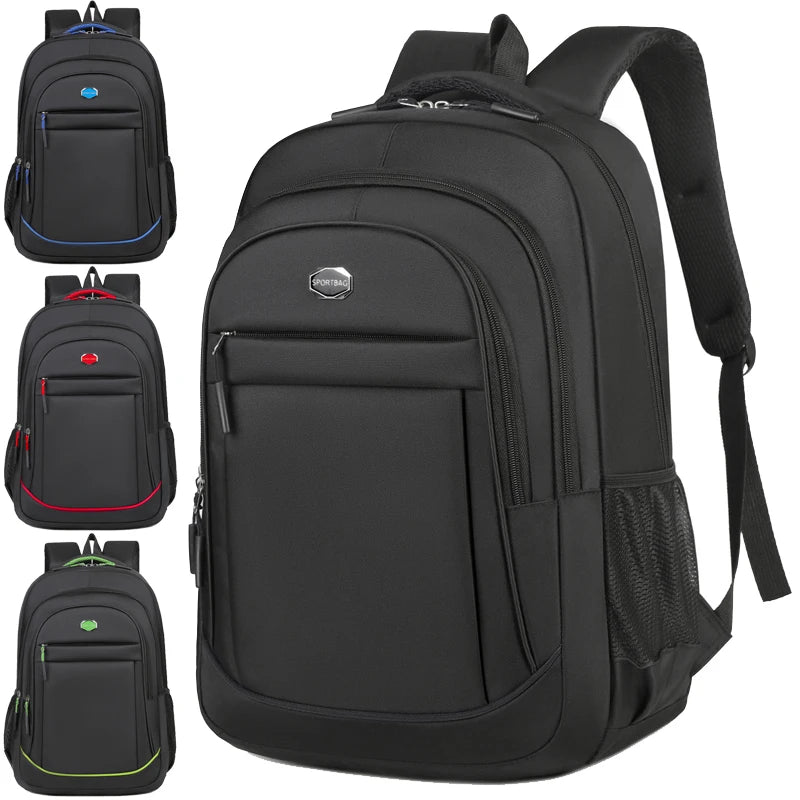 Mochila de viagem em tecido Oxford com compartimento para portátil