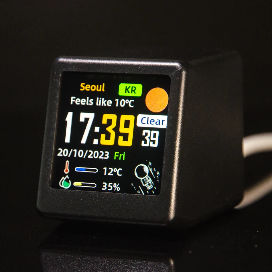 Compact WiFi Weather and Clock Display