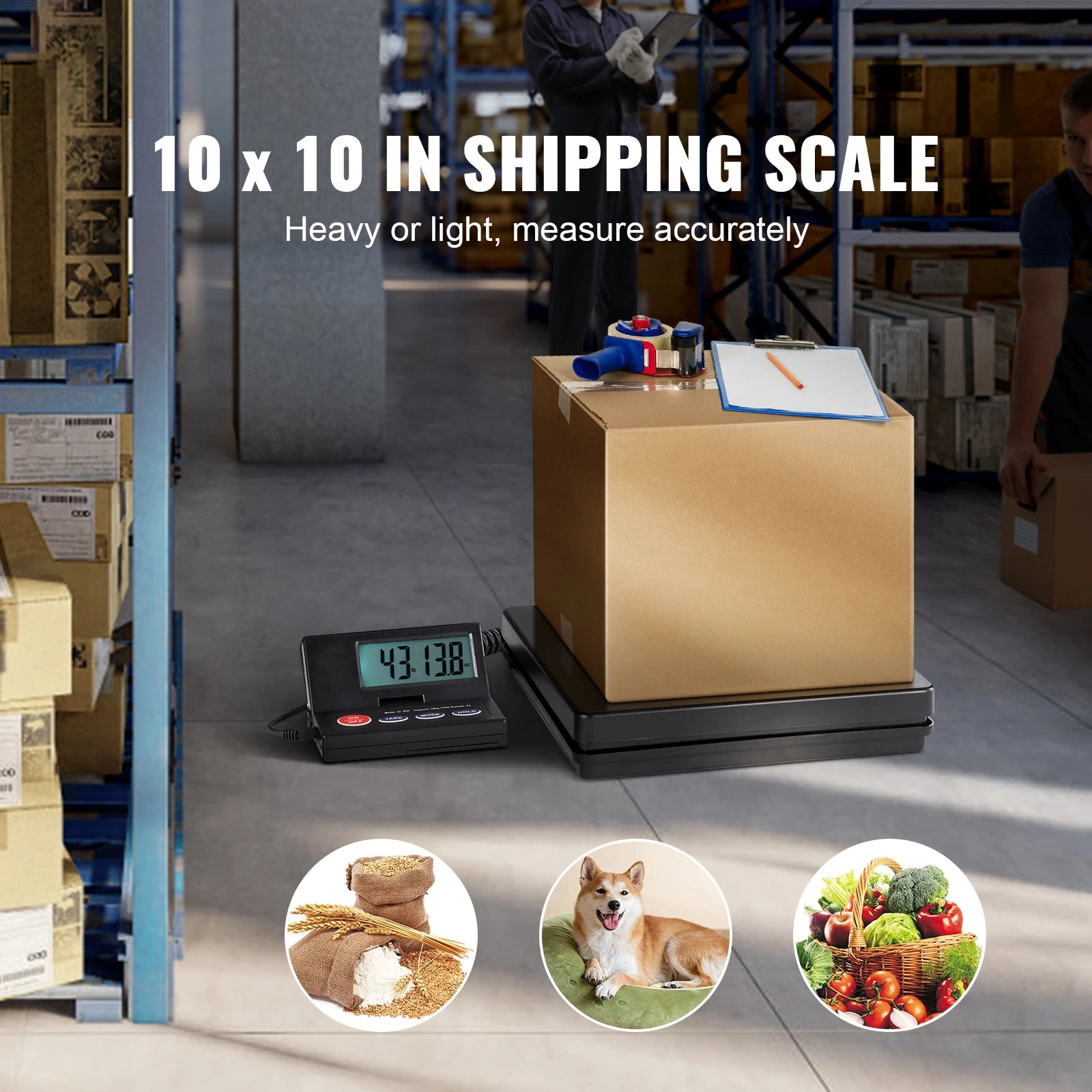 110 lb Digital Postal Shipping Scale with Foldable LCD Screen