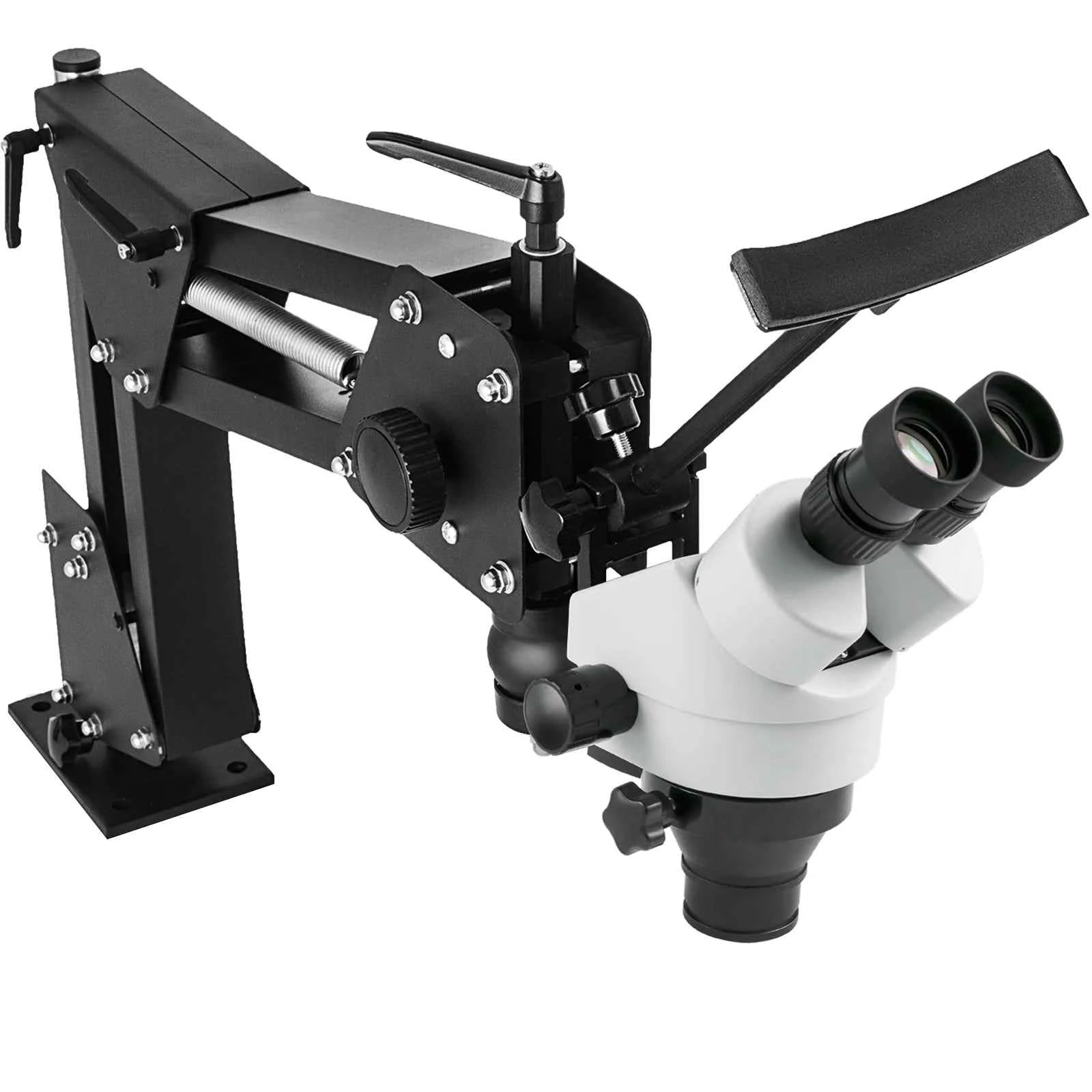 VEVOR Micro Inlaid Mirror Multi-directional Micro-setting Microscope Jewelry Tools 0.7X-4.5X Super Clear Microscope Magnifier
