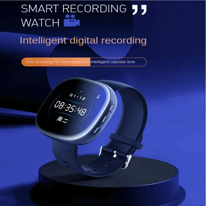 1080P Watch Mini Camera Audio Video Sound Voice Recorder Micro Smart Watch 4-128GB Sport DV Noise Reduce Recording Smart Watch