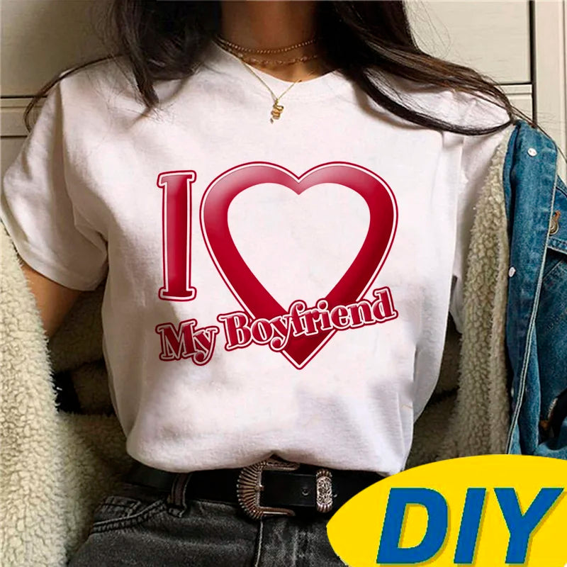  T-shirt da donna I Love My Boyfriend – Opzioni di stile