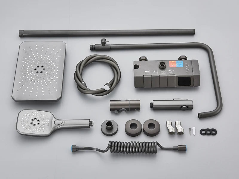 Rainfall Bathroom Shower System Set with Digital Display