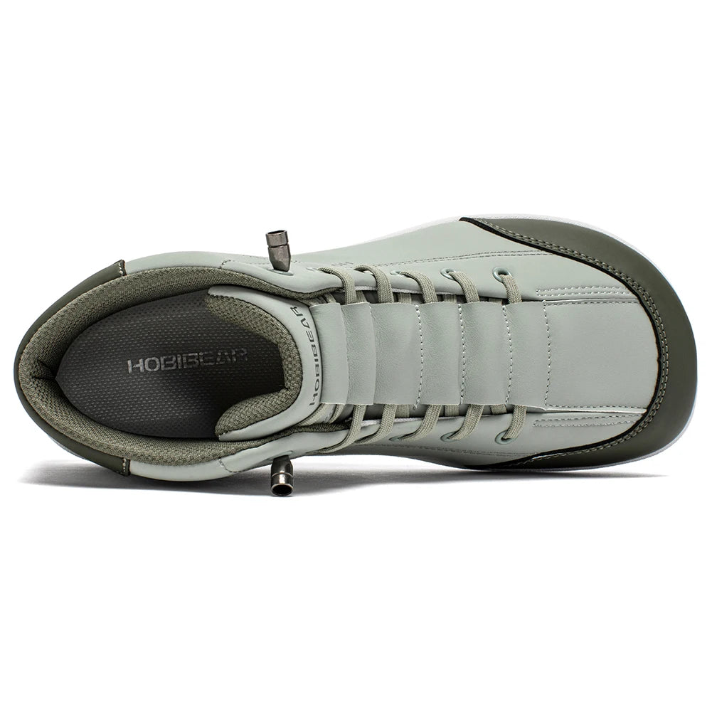 Botas de Cano Médio Barefoot HOBIBEAR para Homem e Mulher, Biqueira Larga, Botas de Tornozelo para Exterior, Antiderrapantes, em Pele Artificial