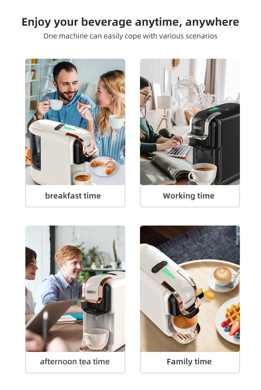 HiBREW Multiple Capsule Coffee Machine 5‑in‑1 Hot & Cold Brewing