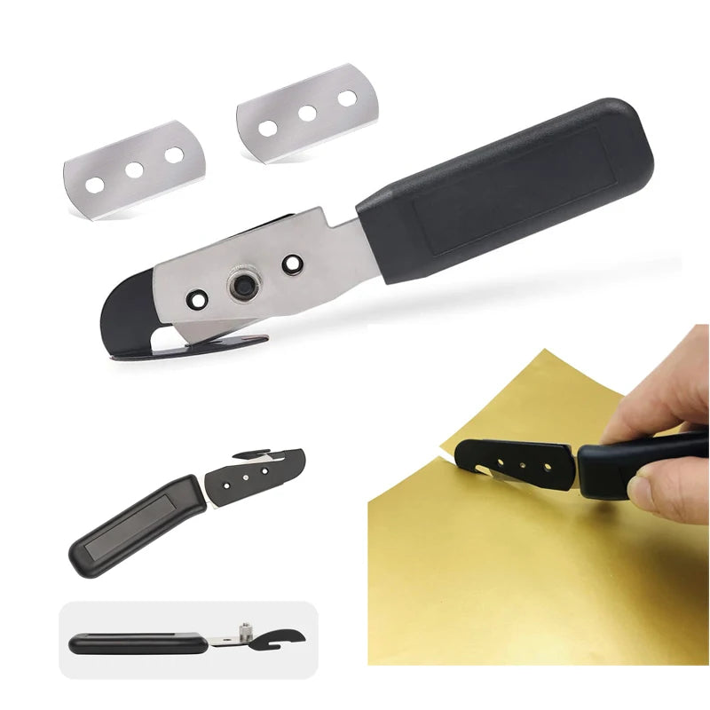 Vinyl Knife Wrapping Paper Backing Slitter Cutter Film Cutting Knife with Hidden Blade Film Safety Utility Knife for Car Tinting