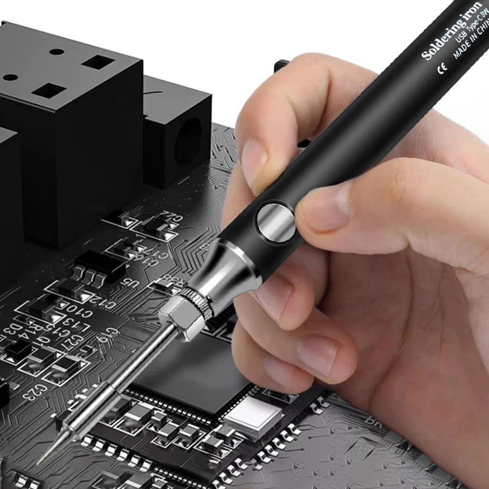 USB-C Mini Soldering Iron with Three Heat Settings