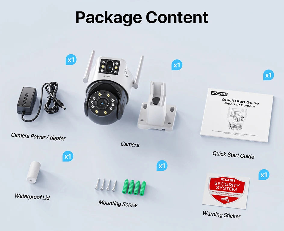 ZOSI C298 Max 4K 8MP Dual-Lens PTZ Security Camera